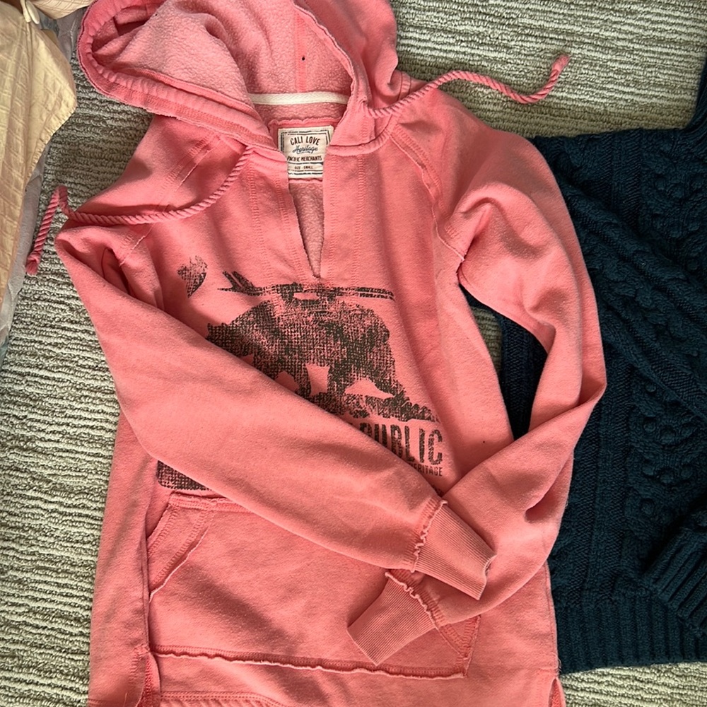 Pink hoodi, zara turtle neck 13-14age ,loft white xs sweater all together